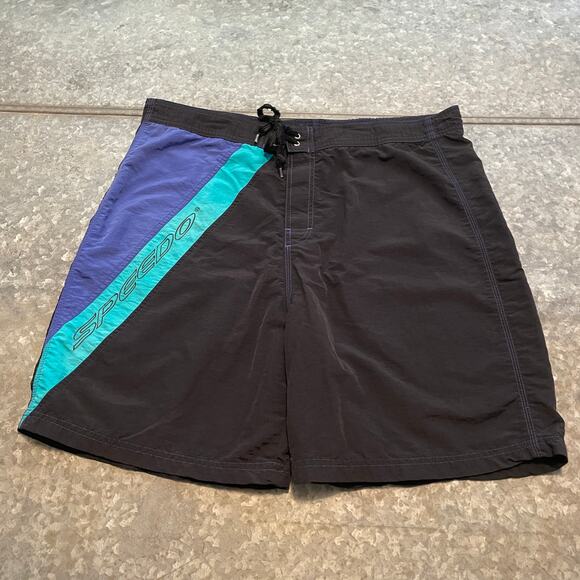 Vintage Speedo Board Shorts Mens 38 Swim Trunks Active Athleisure Retro 90s Y2K - Picture 1 of 12